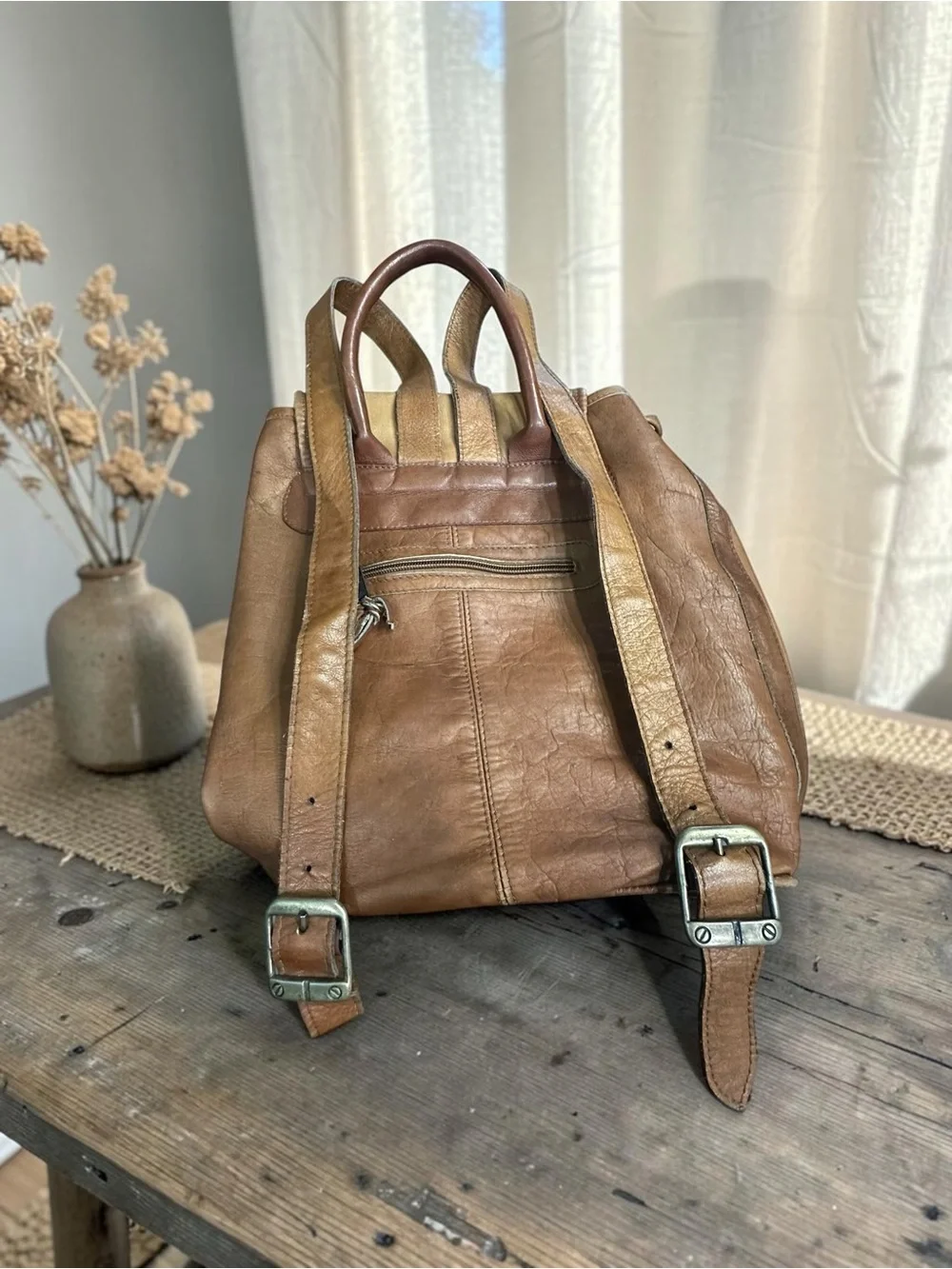 Genuine Leather Small Backpack/Handbag.
